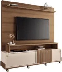 Estante Painel de TV 65 Pol 180cm Cloe H01 Castanho/Off White - Mpozen