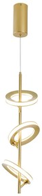 Pendente Anillo 20X61Cm Vertical Led 40W 3000K Bivolt Alumínio Dourado...