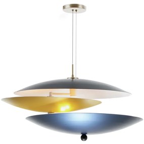 Pendente Aspen Desalinhado 69X74X34Cm 09Xg9 Metal Alumínio - Old Artis... (PRETO, Liso)