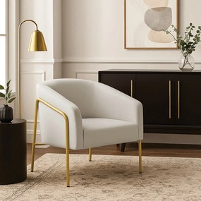 Poltrona Sala Industrial Alta Dourado Stella Veludo D03 - D'Rossi - Cinza