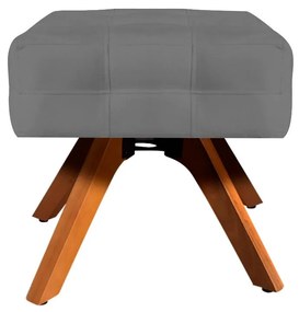 Puff Banqueta Decorativo Giratório MM30 Elisa Suede D03 - D'Rossi - Grafite