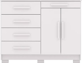 Cômoda Quarto 122cm com 2 Portas Sapateira Vitória V01 - D'Rossi - Branco