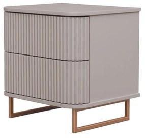 Mesa de Cabeceira Miami - Fendi Nouveau com Detalhes Dourado Soleil Kleiner