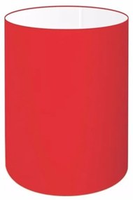 Cúpula em tecido cilíndrica abajur luminária cp-4012 18x25cm vermelho