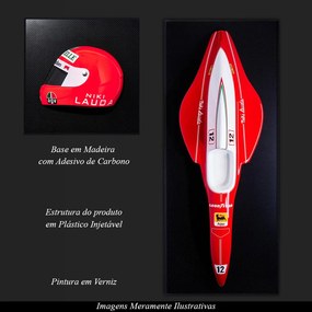 Conjunto Quadros 3D F1 Carro F312T e Capacete NL G53 - Gran Belo