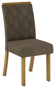 Kit Conjunto 2 Cadeiras Vita Sala de Jantar Nature Bege