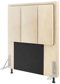 Cabeceira Solteiro Cama Box 90cm para Quarto Opala Suede M11 - D'Rossi - Bege