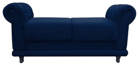 Recamier Barcelona Namoradeira Suede Azul Marinho - D'Rossi