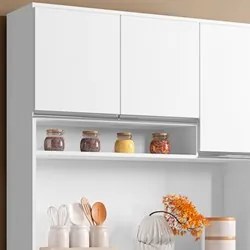 Kit Cozinha Compacta 105cm Com 6 Portas 1 Gaveta Márcia Branco - AJL M