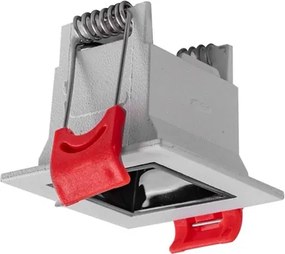 Plafon Led De Embutir Quadrado 3W 34 2700K Picco - PRETO / BRANCO