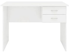 Mesa Escrivaninha Escritório Home Office 2 Gavetas Branco