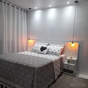 Papel de Parede Tijolinho Branco 0.52m x 3.00m