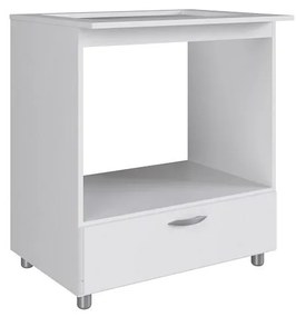 Balcão Multiuso Forno e Cooktop 5 Bocas 1 gaveta branco