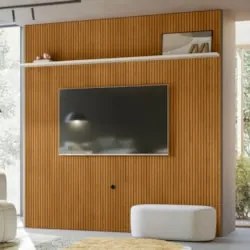 Painel Para TV 75 Polegadas 238cm André Z10 Off/Cinamomo - Mpozenato