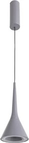 Pendente Led Metal Aluminio 11W 3000K Flora - CINZA