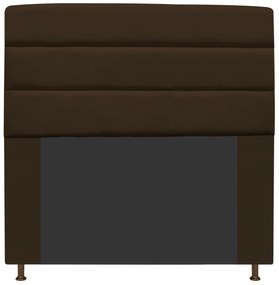 Cabeceira Estofada Turim 160 cm Queen Size Suede Marrom - ADJ Decor