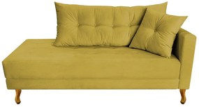 Recamier Azura 140 cm com Almofada Lado Esquerdo Suede - ADJ Decor