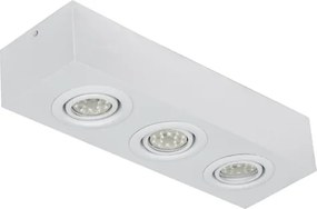 Plafon De Sobrepor Aluminio Branco 36X11cm