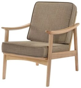 Poltrona Natur Marrom Claro Base Madeira Natural - 53607 Sun House