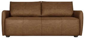 Sofá Decorativo Sala de Estar Lily 3 Lugares 220cm Couro Caramelo G34 - Gran Belo
