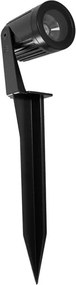 Espeto Led Aluminio Preto 11,5W 950Lm Ip67 3000K S.Ground