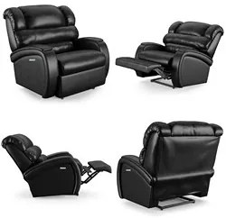 Poltrona do Papai Reclinável Kalie Elétrica Botão LED Massagem FH9 PU