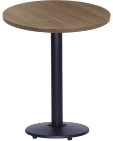 Mesa Luisiana 70 cm Tampo Imbuia Redonda Base Ferro Pintado Preto - 38563 Sun House