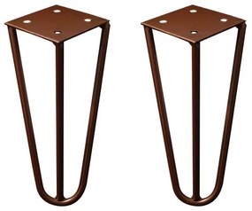 Kit 2 Pés de Metal 15 CM Hairpin Legs Mesas de Centro Puffs Bronze G41