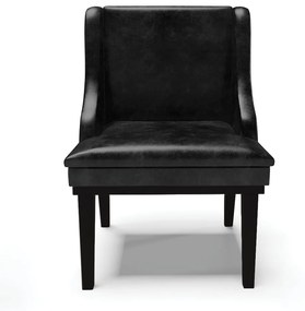 Cadeira de Jantar Liz Corano Base Fixa Madeira Preto - D'Rossi - Preto