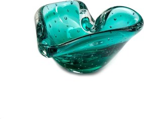 Coração Porta Objetos em Murano - Verde Esmeralda  Verde Esmeralda