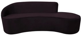 Sofá 3 Lugares Eros D07 Curvo 210cm Braço Esquerdo Veludo Roxo - D'Rossi