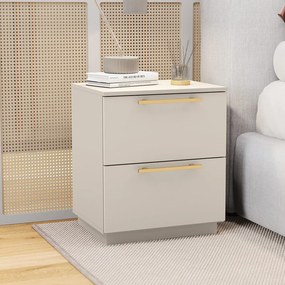 Mesa de Cabeceira Cindy 2 Gavetas com Corrediças Telescópicas Fendi G98 - Gran Belo