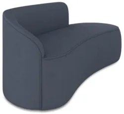Sofá 3 Lugares Para Sala 180cm Orgânico Wendi Suede Azul Marinho I01