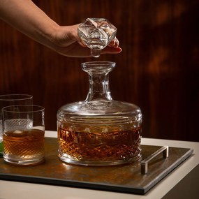 Garrafa de Cristal p/ Whisky Mozart 1,10L Incolor