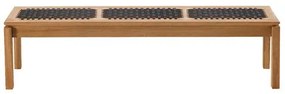 Banco Trama com 3 Lugares em Madeira Stain Jatoba com Assento em Corda cor Preta 1,80 MT (LARG) - 53170 Sun House