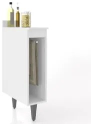 Balcão de Cozinha Porta Pano 20cm Pérola Z34 Branco         - Mpozenat