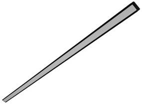 Perfil De Embutir Aluminio Para Fita Led 2M Stick Flat G - PRETO