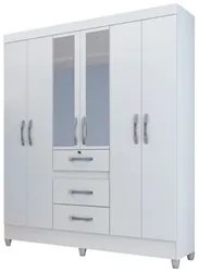 Guarda Roupa Casal Itatiba 6 Portas Branco - Moval