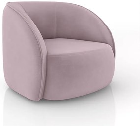 Poltrona Decorativa Sala de Estar Clarke Veludo Rosê G45 - Gran Belo