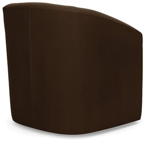 Poltrona Decorativa Base Giratória Stella Max Suede Marrom D03 - D'Rossi