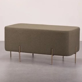 Puff Beagle Retangular Trama Oliva Base Gold - 78263 Sun House