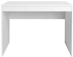 Escrivaninha Mesa para Computador 2 Gavetas Mobile College Branco Ar