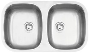 Cuba de Embutir Tramontina Prime Isis 2C 34 BL em Aço Inox Acetinado 76 x 44 cm com Válvulas