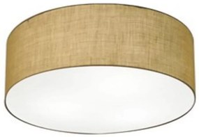 Plafon Cilíndrico Md-3019 Cúpula em Tecido 80x15cm Palha - Bivolt