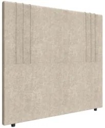 Cabeceira Cama Box Casal 140cm Estofada Rama Boucle Bege Z04 - Mpozena