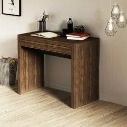 Mesa para Home Office com Gaveta ME4107 Nogal - Tecno Mobili