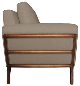 Poltrona Decorativa Sabrina Veludo Cappuccino
