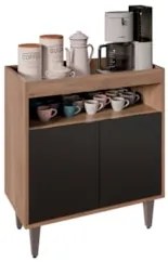 Balcão Aparador Buffet Cantinho do Café 71cm Lice Z34 Freijó/Preto - M