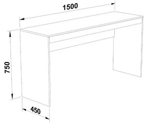 Mesa Escrivaninha Home Office Escritório ME 401 Castanho