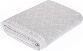 Toalha de Rosto Trussardi Jacquard Fio Tinto Speciale - Gelo  Gelo